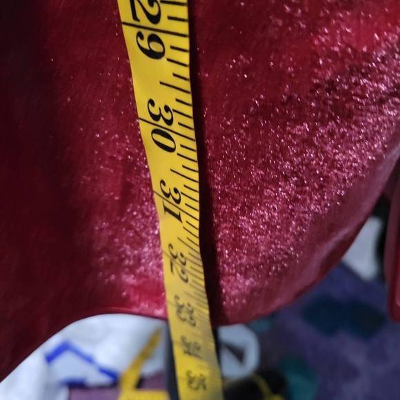 Soft Sorroundings Red Velvet Long Sleeved Shirt XL - Picture 3 of 7